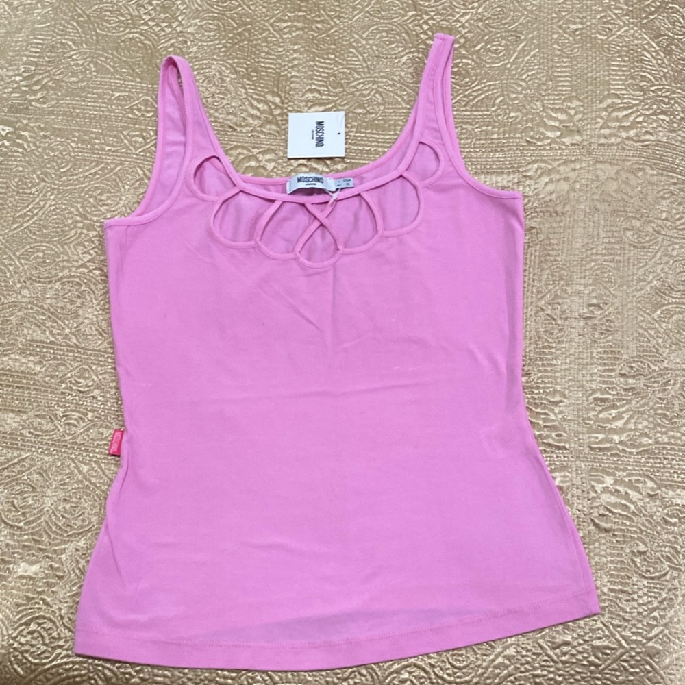 Moschino jeans top, pink, size 44, NWT